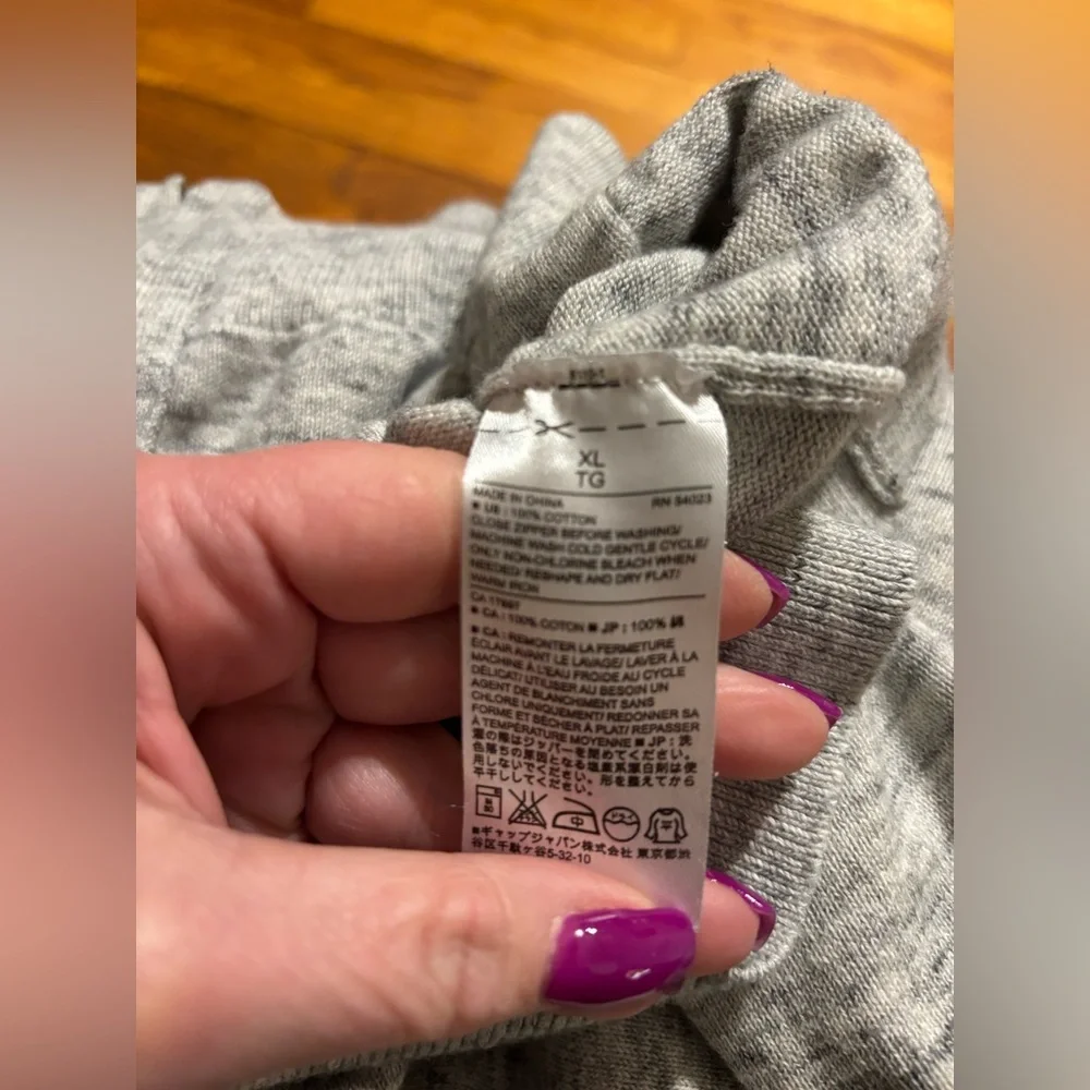 Banana Republic Gray Zip-Up Men's Sweater